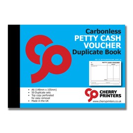 Cherry Carbonless NCR Petty Cash Voucher Duplicate Books A6 50 Sets