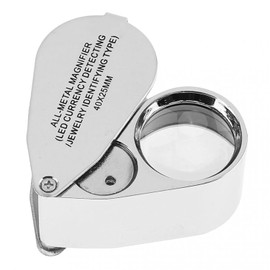 Lupa LED 40X Portátil Plegable De Acero Inoxidable Joyería Antigua Colección Identificación Jade Diamante Colección UC47