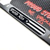 Puerto Rico Black Flag Domed Black License Plate Frame -US