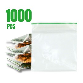 1000Pcs Grip Seal Bags 30 X 30mm Write on Panel Mini Ziplock Bags, Resealable Clear Plastic Baggies, Sealable Zip Bags For Herbs, Samples and Distribution, Jewellery Bags (30 X 30mm)