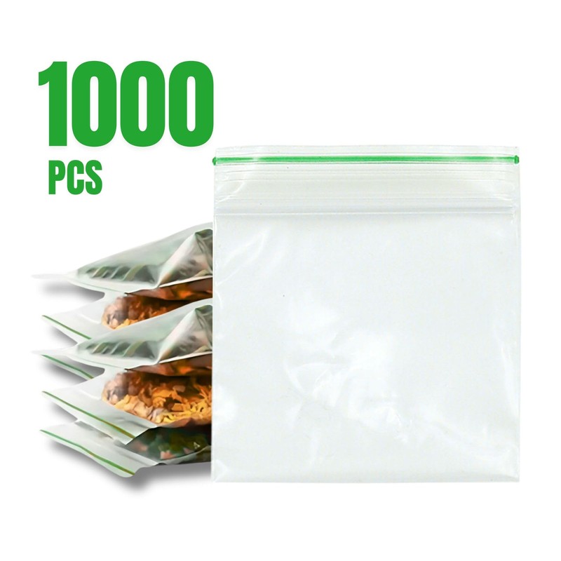 1000Pcs Grip Seal Bags 30 X 30mm Write on Panel