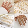 agogue 43 Pieces Adjustable Ring Gold Set, Jewellery Gold Rings