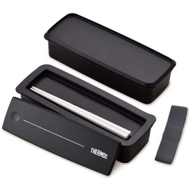 Thermos DJS-980W BK 2-Tier Lunch Box, 36.8 fl oz (980 ml), Black