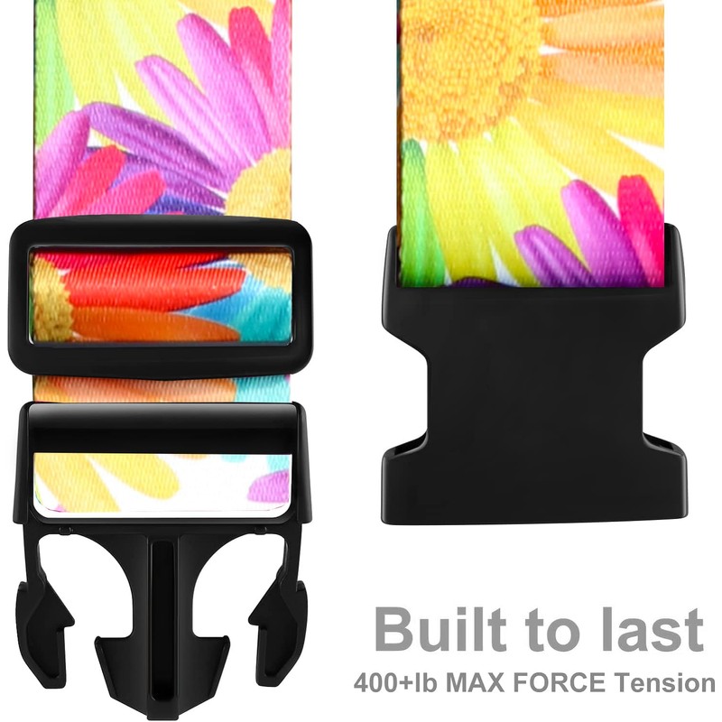 XiOiOiX Luggage Straps, TSA Approved, Easy Pack, Organized, Sunflower