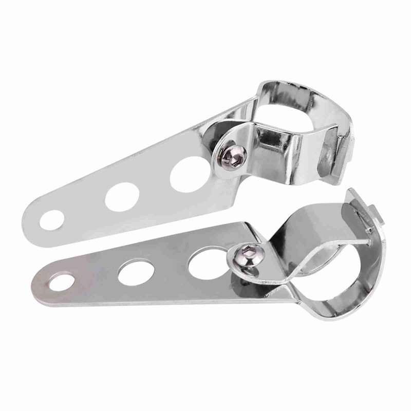 KIMISS 2pcs Stainless Steel Adjustable Headlight Holder Fork Racer 28