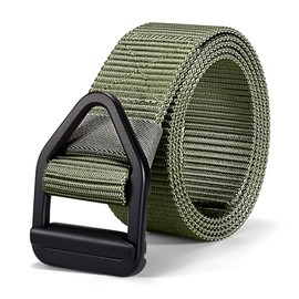 JASGOOD Tactical Heavy Duty Reinforced Nylon Belt for Men Adjustable Military Webbing Belt Strap with Metal Buckle