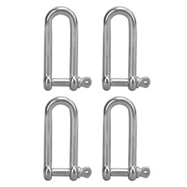 4pcs Stainless Steel U Type Shackle Lengthen U Sling Screws Wire Rope Lifting Shackles6mm / 0.2in