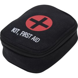 Rothco Military Zipper First Aid Kit with Supplies Medical Pouch - Black