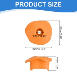 PATIKIL Rock Climbing Holds, 10 Pcs Climbing Rock Wall Grips Play Set Climber Attachments with Single Holes for Playground Accessories Indoor Outdoor Tree Training, Yellow-D