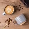 GBHOME 12OZ Stackable Coffee Mugs, Ceramic Coffee Mugs with Texture
