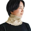 [Kinuya] Inner silk silk outer wool double knit neck warmer,