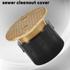 Zonon 2 Pcs Adjustable Floor Cleanout, 3-Inch ABS Wheel Connection