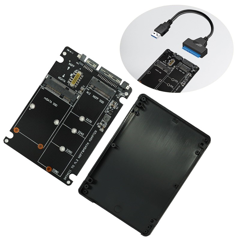 EuAcesry NGFF SSD to SATA3 Adapter and Enclosure for SSD,