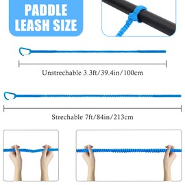 NVAAV 1/2/4 Pack Kayak Paddle Board Tether Leash Stretchable Strap Lanyard Rope, 3.3-7 Feet with Carabiner for SUP Kayaking Boating Canoeing Fishing Pole Rod or Other Gear