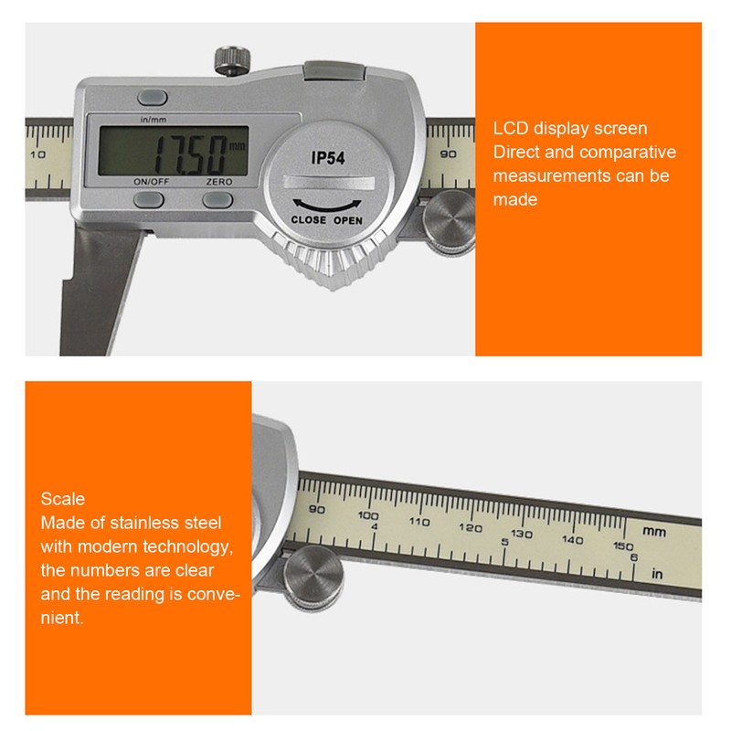 6in Digital Caliper All Metal Auto Off Inch Millimeter Conversion