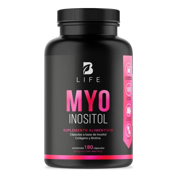 Inositol De 180 Cápsulas De 500mg. B Life Pure Inositol