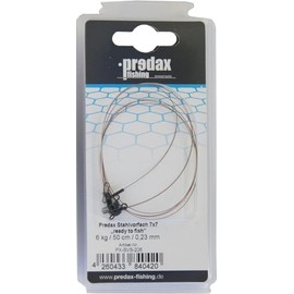 Predax Steel Leader 50 cm 7 x 7-2 Steel Leaders Fully Assembled Diameter / Load Capacity 0.23 mm / 6 kg Load Capacity