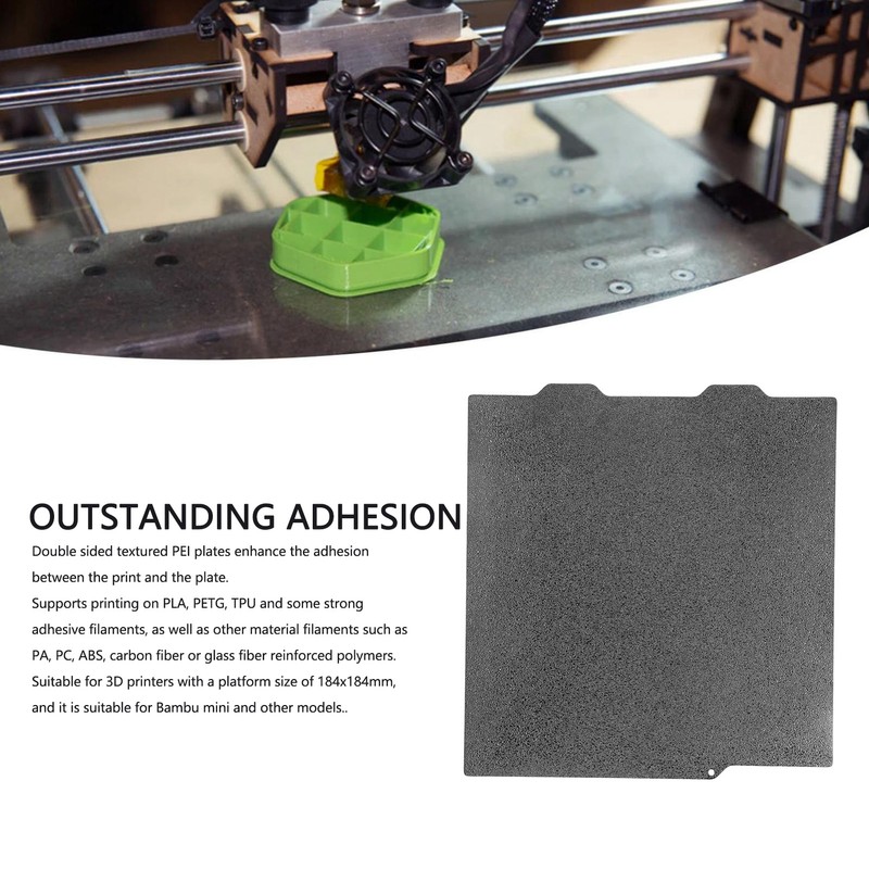 3D Printing PEI Build Plate 184x184mm Dual Side PEI Textured