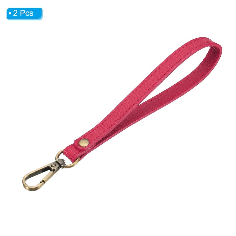 [PATIKIL] 2 Pcs 20cm Wristlet Strap PU Leather Wristlet Key