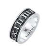 Kuzzoi Men's Ring Oxidised Band Ring Solid (8mm) in 925