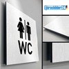 Türschilder24 Aluminium Dibond Door Sign 120 x 120 x 3