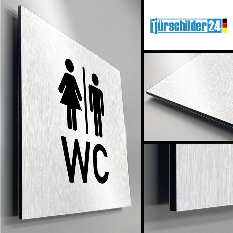 Türschilder24 Aluminium Dibond Door Sign 120 x 120 x 3