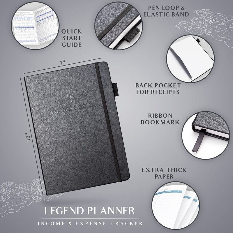 Legend Income & Expense Tracker – Bookkeeping Record Book– Accounting