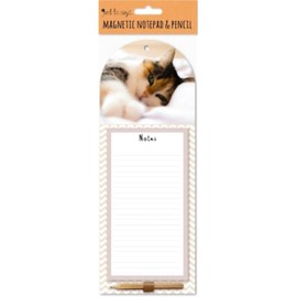 Orbitron Magnetic Shopping List Pad Notepad & Pencil To Do List Fridge Magnet (Kitten)