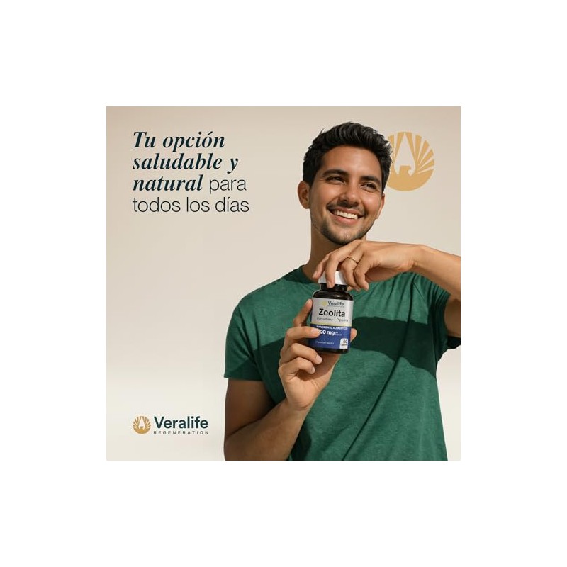 Veralife Suplemento Alimenticio Zeolita Curcumina Tabletas Nutricional Multivitaminico Hombres Mujer
