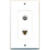 RiteAV - 1 Coax Cable TV F and 1 Cat6