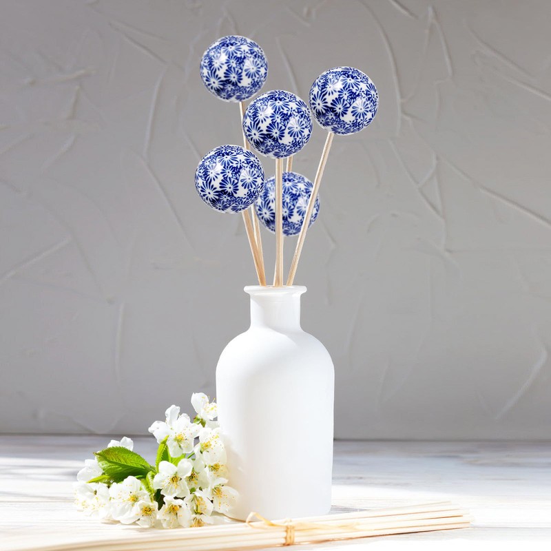 Abaodam Ceramic Balls Set of 3 Blue and White 5.00X5.00X5.00cm