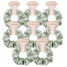 8 Coleteros De Satén Color Verde Salvia - Regalos Para Damas De Honor, Recuerdos De Despedida De Soltera, Regalos Para Damas De Honor En Bodas
