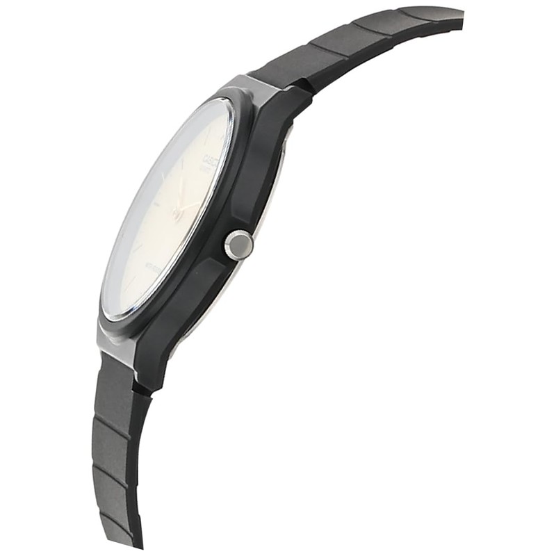 Casio Men's MQ24-9E Black Resin Quartz Watch with Gold Dial