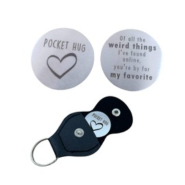 Of All The Weird Things I've Found Online, BF Gifts, Keychain For Boyfriend Gift, You're The Best Thing I Found On The Internet, Girlfriend Gifts for BF, Pocket Hug Gift for Valentine Day