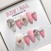 Sweet Pink Sugar Handmade Nail Tips - Short Almond /