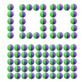 Purple and Green Rival Ammo for Toy Gun (100 Rounds) Nerf Compatible Ammo Bulk Foam Bullet Ball Replacement Refill Pack for Nerf Rival Blasters (HIR, High-Impact Rounds - Purple and Green)