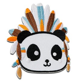 Mono-Quick Native American Animal Patch Iron-On Applique Applique Iron On Patch Size 9.4 x 7.5 cm 16320 White