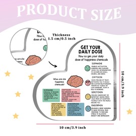 Therapy Office Decor, Happy Chemicals Mental Health Desk Art Decorations for Therapy Office School Counselor CBT DBT Counseling Office Anxiety Relief Social Psychology Decor