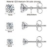 G23 Titanium Earrings Hypoallergenic 3-5mm Cartilage Earrings 3 Pairs Silver