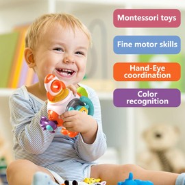 Baby Montessori Toys - Toddler Busy Board Infant Sensory Toys for 1 + Year Old - Birthday Gifts for Baby Boys Girls 6 9 12 18 Months - Learning Educational Activities Travel one 2 3 Year Old Toys