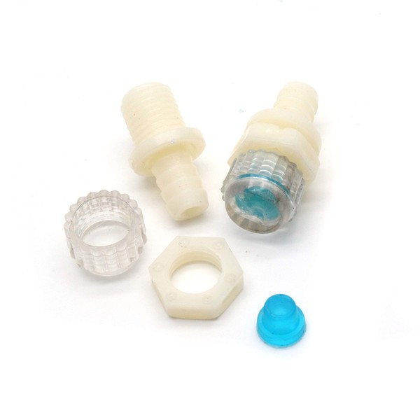 LDEXIN 15 piezas de plástico para el hogar dispensador de agua con tapón de rosca para tapón de silicona, válvula de drenaje, color beige