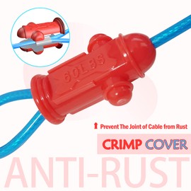 Petest Reflective Tie Out Cable with Crimp Cover for Medium Dogs Up to 60 Pounds, 30 Feet