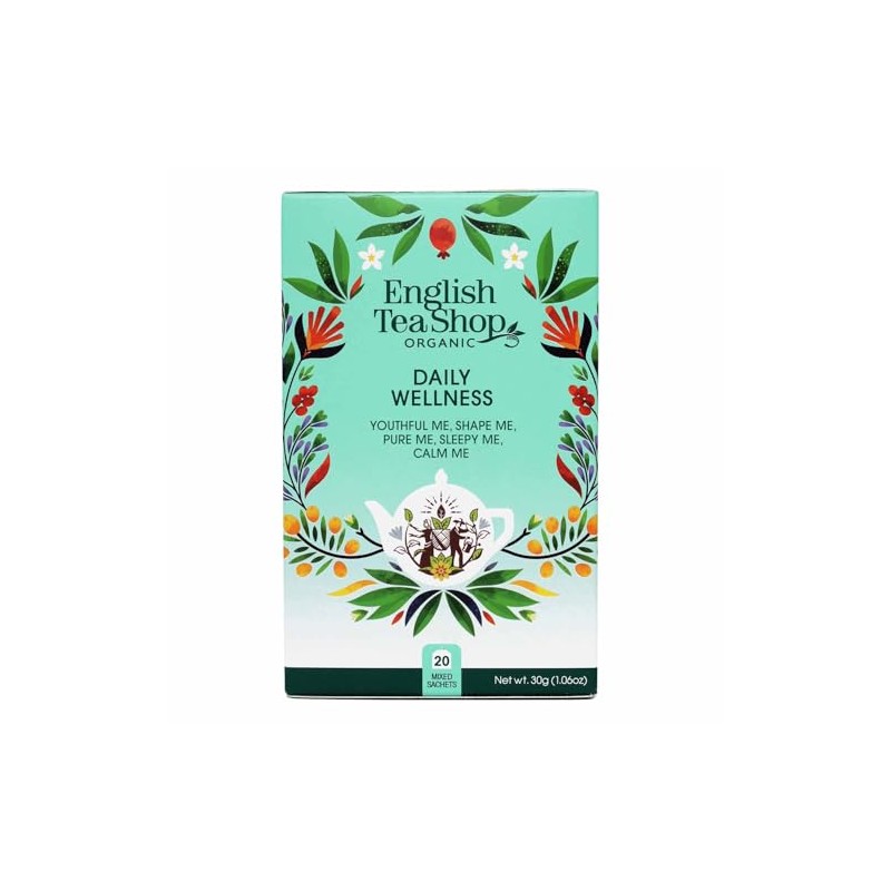 English Tea Shop Daily Wellness Tea Bag Sachets, 20-Piece