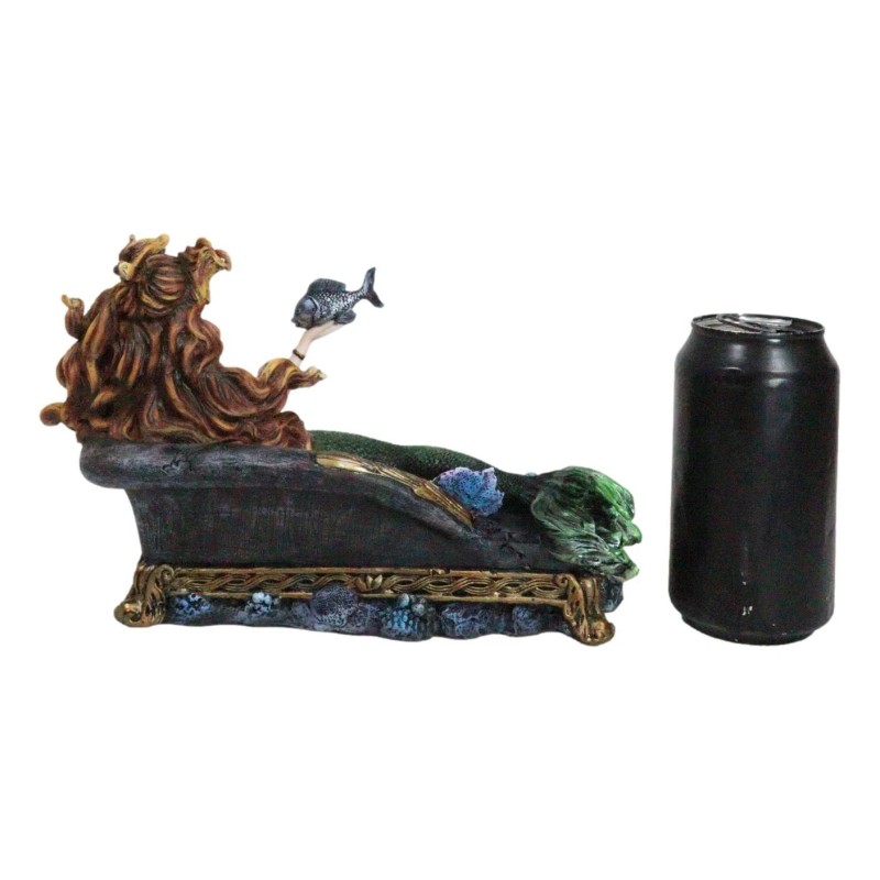 Queen Of Atlantis Siren Mermaid With Fish Resting On Sea