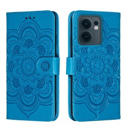 shingtomua for Oppo Reno13 F Case Wallet with Card Holder Kickstand Magnetic Soft Leather Flip Fold Case for Oppo Reno 13F Cover (Blue)
