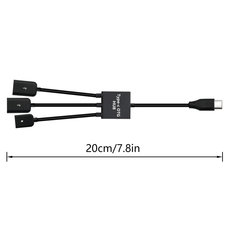 YACSEJAO USB C to Dual USB Adapter ，USB Type-C Male