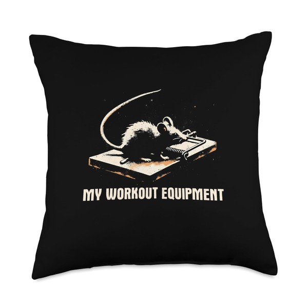 My Workout Equipment - Funny Sarcastic Mouse Trap Humor Throw