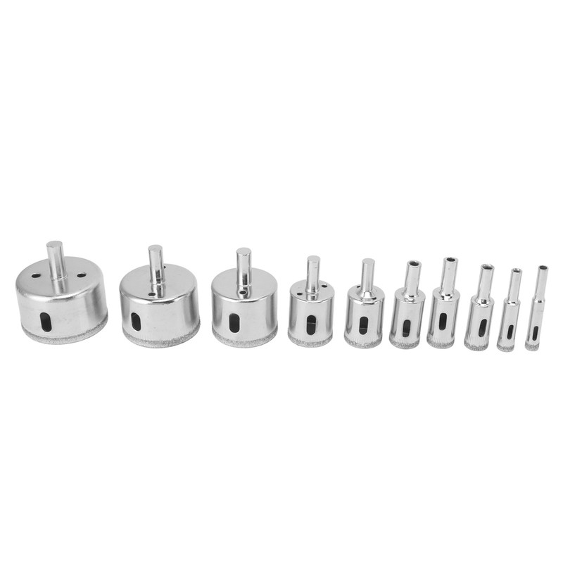 10PCS Diamond Drill Bit Diamond Hole Saw for Glass Tile