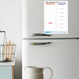 mfm toys Fridge Magnet Wipe Clean A4 Size Notepads Planner (You can do it!)- Multi-Colour