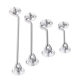 Stainless Steel Sliding Door Lock with Aori Ring Latch Hasp 4ea